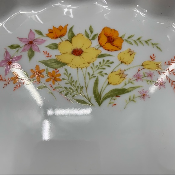 VINTAGE OVEN TO TABLEWEAR Quiche/Tart Plate Floral  Cottagecore Made In Japan - Picture 3 of 9